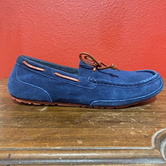 UGG Navy Blue Suede Chester Capra Moccasin Slip On Loafers MENS SZ 12 - Picture 9 of 14
